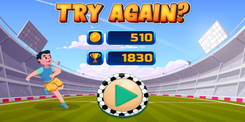 game end menu html5 soccer game